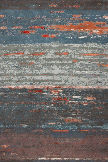 abstract design rug Blaze blue from our contemporary collection