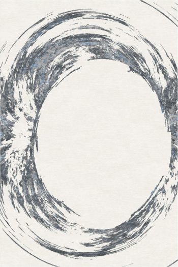 abstract rug in cream and gray from rug art