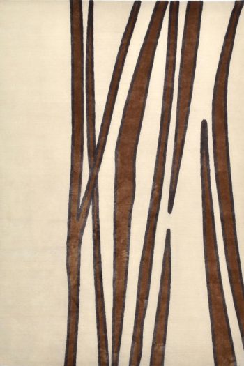 contemporary luxurious hand knotted rug in wool and silk by rug art nyc