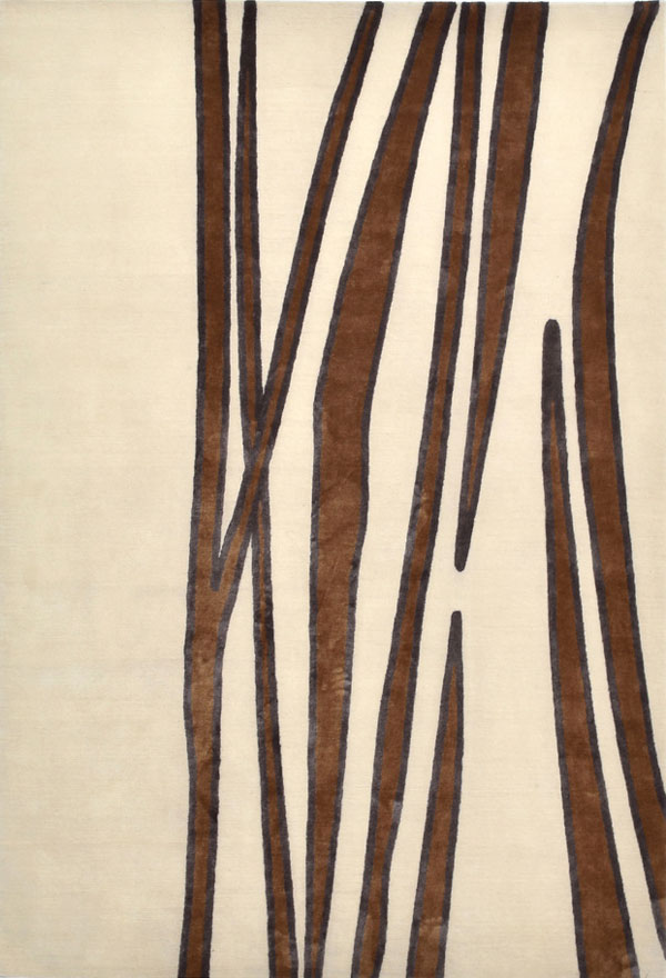 contemporary luxurious hand knotted rug in wool and silk by rug art nyc