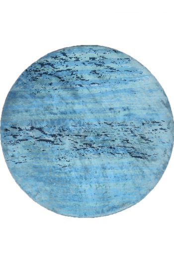 handknotted modern round rug for the home. rug art nyc