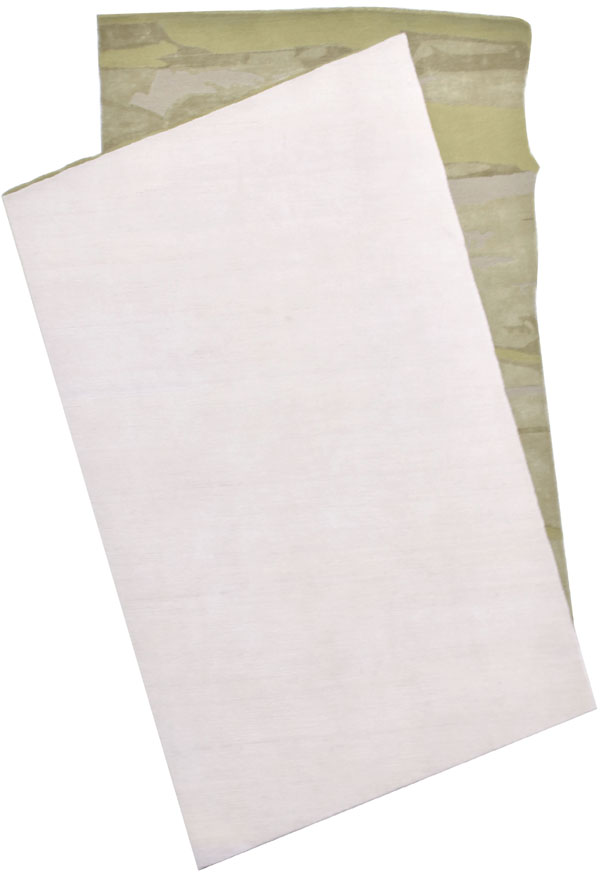 odd shape rug design in neutral colors by cara woodhouse Interiors. rug art nyc