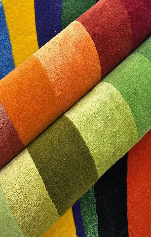 contemporary custom made rug in odd shape by rug art nyc