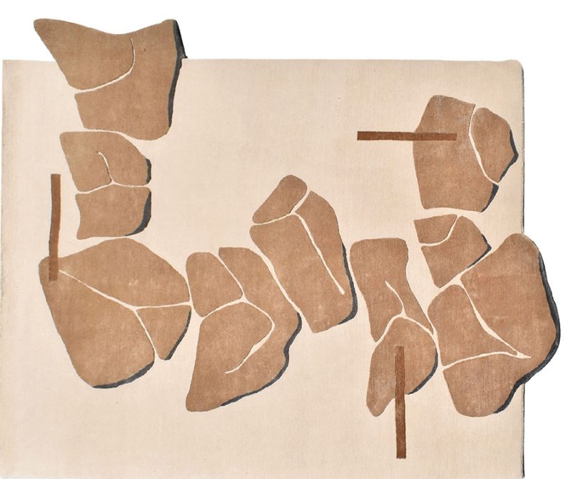 franco rivera and his contemporary handknotted rug geometric pattern