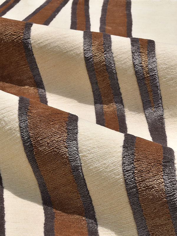 contemporary handknotted rug geometric pattern