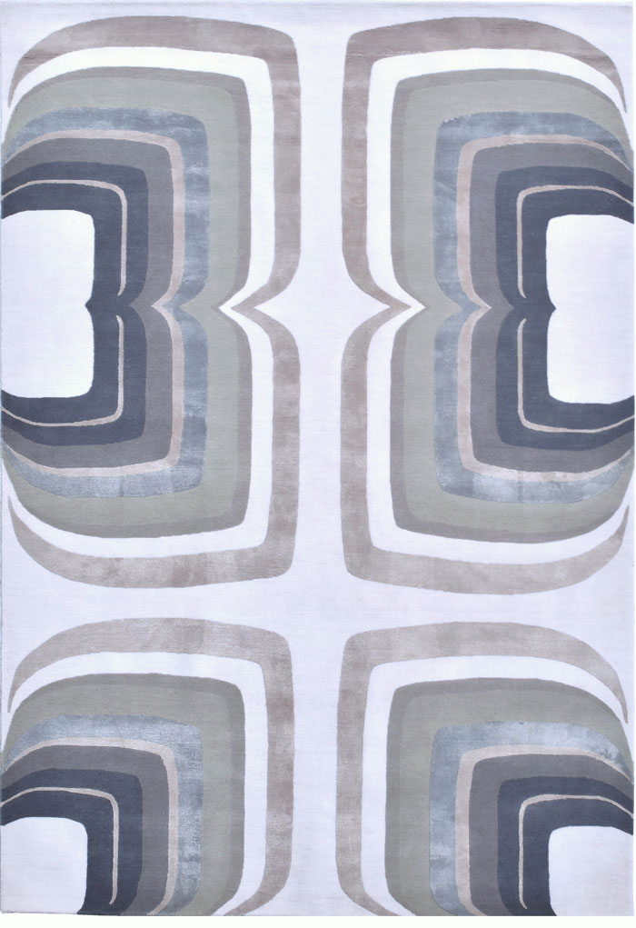 geometric design rug Hollyblue from The shape collection
