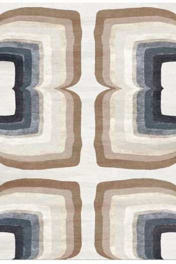 geometric stripes rug design inspired by butterflies. rug art nyc