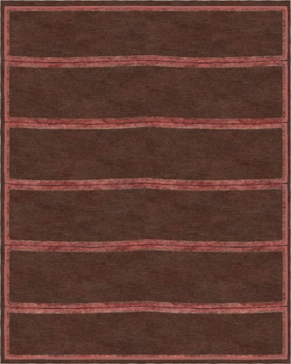 contemporary hand made rug, linear design rug art nyc