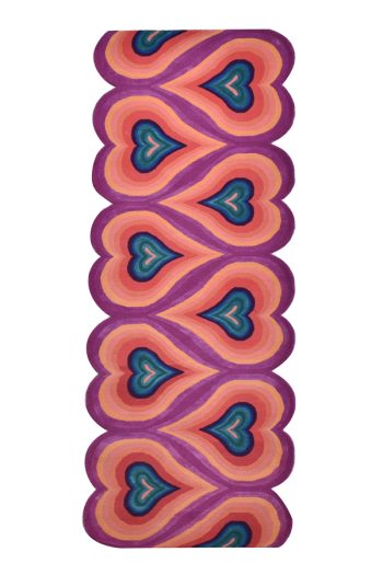 hand knotted modern rugs designed by sasha bikoff. colorful pink rugs