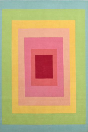 hand knotted modern rugs designed by sasha bikoff. colorful pink rugs