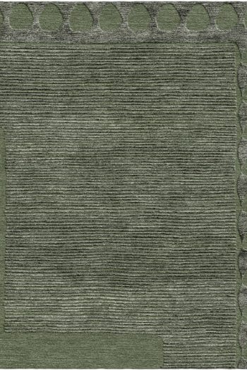 textured design rug in high and low cut pile. luxurious rugs by rug art nyc. green rug