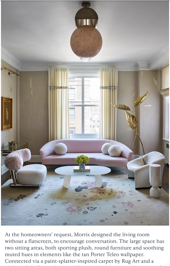 handmade modern rug in a living room