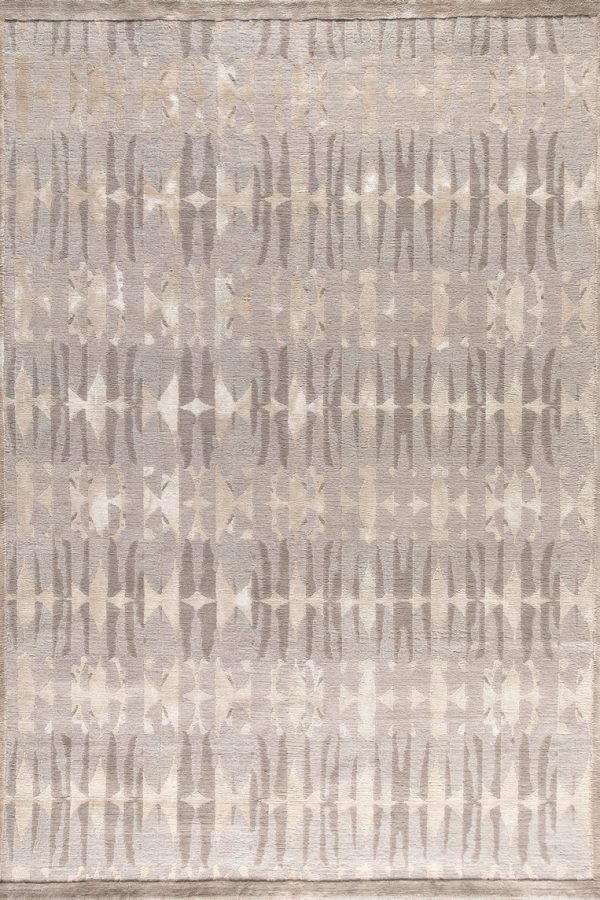 abstract rug design in neutral colors from rug art nyc